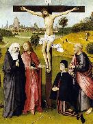 Hieronymus Bosch Crucifixion with a Donor oil painting reproduction